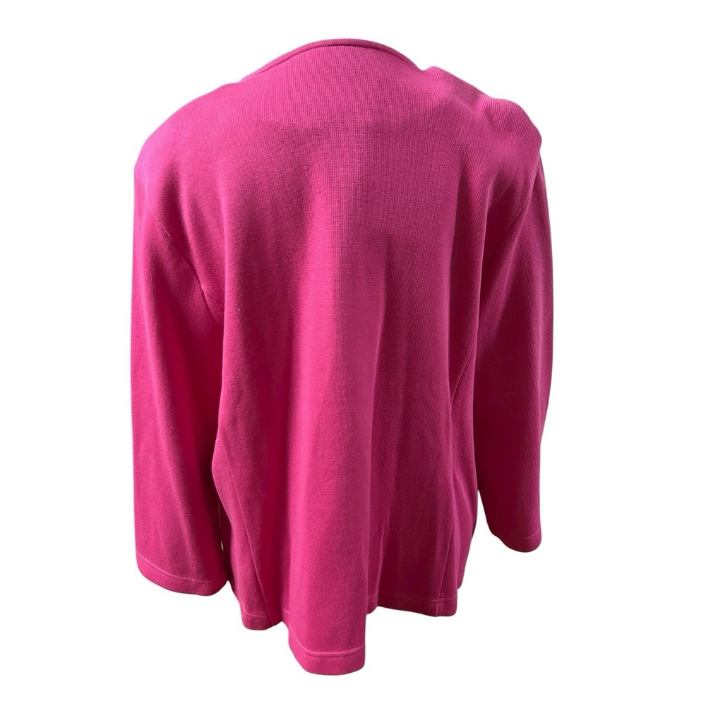Bob Mackie Wearable Art Zip Front Cardigan Embroidered & Buttons Sz XL - Picture 5 of 9